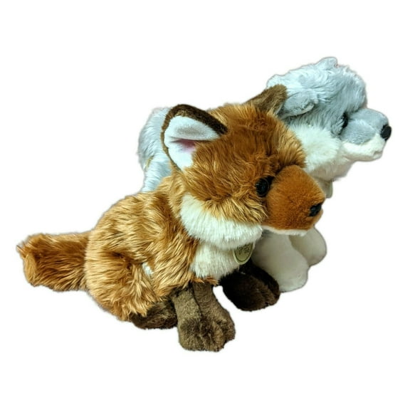 Miyoni Tots WOLF PUP & FOX KIT 9-10" Stuffed Animal Plush by Aurora