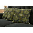 thumbnail image 5 of Ambesonne Ethnic Throw Pillow Cover 4 Pack, Tropical Motifs, 18", Green Orange Dark Blue, 5 of 5