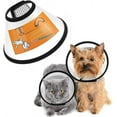 thumbnail image 1 of Postoperative Protection, Lightweight Plastic Elizabethan Collar with Hook and Loop Design, Adjustable Recovery Pet Cone for Preventing Biting and Licking (M), 1 of 5