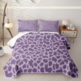 thumbnail image 2 of Erosebridal Animal Leopard Print Boys Girls Quilt Full, Farmhouse Cheetah Full Bedspread Sets, Purple, 3 Pieces, 2 of 7