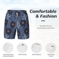 thumbnail image 6 of Picia Sunflowers pattern Mens Swim Trunks with Compression Liner Stretch Beach Shorts Quick Dry with Zipper Pockets No-Chafing Board Shorts-Medium, 6 of 9
