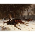 thumbnail image 2 of Wilhelm Reinhardt 24x20 Gold Ornate Framed and Double Matted Museum Art Print Titled - The Moved Moose (1858), 2 of 4