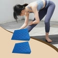 thumbnail image 6 of lacooooppia 2 Pieces Yoga Brick Foot Incline Board EVA Squat Wedge Block Calf Stretcher Slant Board Heel Elevated Function Suitable for Fitness Training Home Workout Studio Sessions Travel blue, 6 of 7