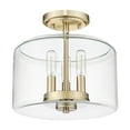 thumbnail image 3 of Millennium Lighting  Asheville 3 Light Semi-Flush Ceiling Mount Fixture Modern Gold, 3 of 5