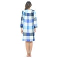 thumbnail image 4 of Casual Nights Women's Floral Snap Front Flannel Duster Long Sleeve Lounger Dress, 4 of 5