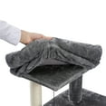 thumbnail image 5 of Pefilos Cat Tree Tower for Indoor Cats Cat Condo for Outside with Sisal Scratching Posts, Scratching Board, Plush Perch, Cat Tree for Adult Cats Kitty Kitten Play House, Gray, 5 of 12