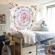 DaShan Bohemian Tapestry Wall Hanging,Mandala Floral Medallion Tapestries for Dorm Living Room Bedroom Decor 60Wx50L