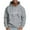 Gray, variant on Kukoosong Big & Tall Men's Hoodies Long Sleeve Striped Print Hooded Sweatshirt Lightweight Drawstring Pullover