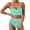 245#Mint Green, variant on Women's High Waisted Bikini Sets Two Piece Swimsuits for Women Sporty Color Block Cheeky High Cut Bathing Suits 2026 Purple 2XL