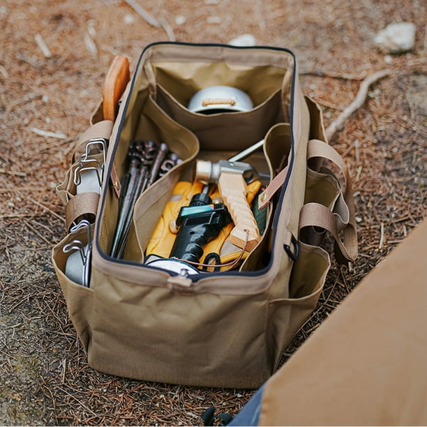 Boîte de rangement pour outils d'extérieur, sac d'outils de jardin Oxford,  sac de rangement de grande capacité pour l'organisation de camping, sac de