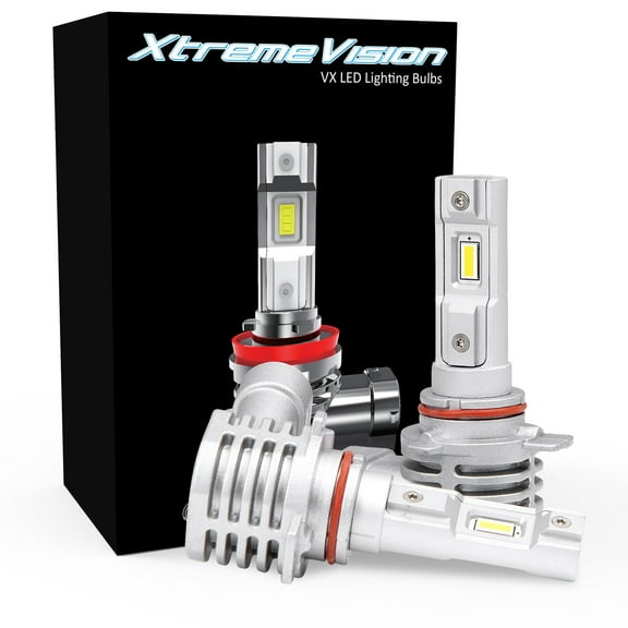 Xtremevision VX H1 LED Headlight Bulbs - 6500K Xenon White, 8000 Lumens, 16W LED