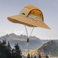 thumbnail image 2 of Sun Protection Hat , Sun Hats for Men , Wide Brim Hats for Men Summer Sun Hat with Adjustable Tie Strap for Outdoor Casual Wear and Holiday Travel, 2 of 3