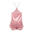 thumbnail image 7 of Satin Pajama Set for Women 2 Pcs Camisole Top and Shorts Loungewear for Women Matching Set, 7 of 7