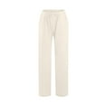 thumbnail image 5 of Women Pants Women Pants Casual Beige Pants Women Lightweight Summer Pants Women Wide Leg Pants With Pockets Women Summer Pants, 5 of 8