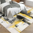 thumbnail image 7 of Yesfashion Carpets Area Rugs Washable 1150Gsm Velvet Pearl Velvet Washed Back Folded Printed Rug Abstract-Crisscross Black Gold 9*12ft, 7 of 7