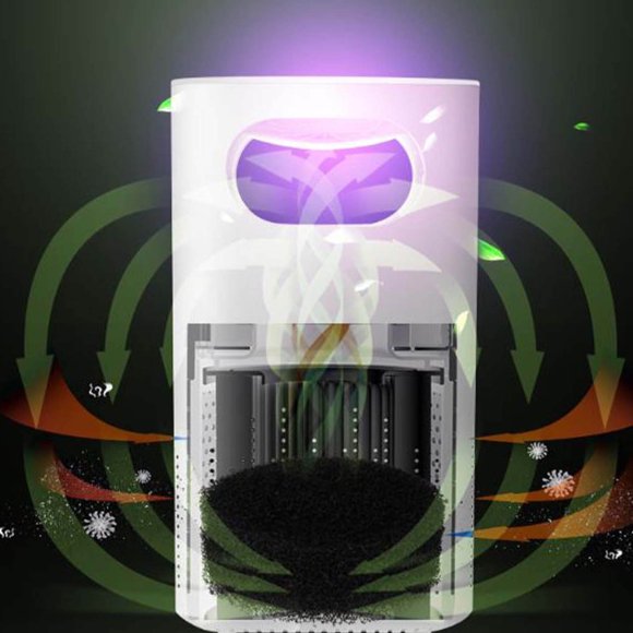 RKSTN Air Purifier Purple Light Purifier Portable Purifier Office Vacuum Cleaner Car Filter Household Purifier Kitchen Gadgets