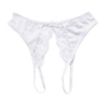 thumbnail image 1 of HUITKMM Seamless Cotton Underwear Women Womens Open File Thong Transparent Mesh Front and Rear Open File Lace Edge Low Waist Panties, 1 of 3