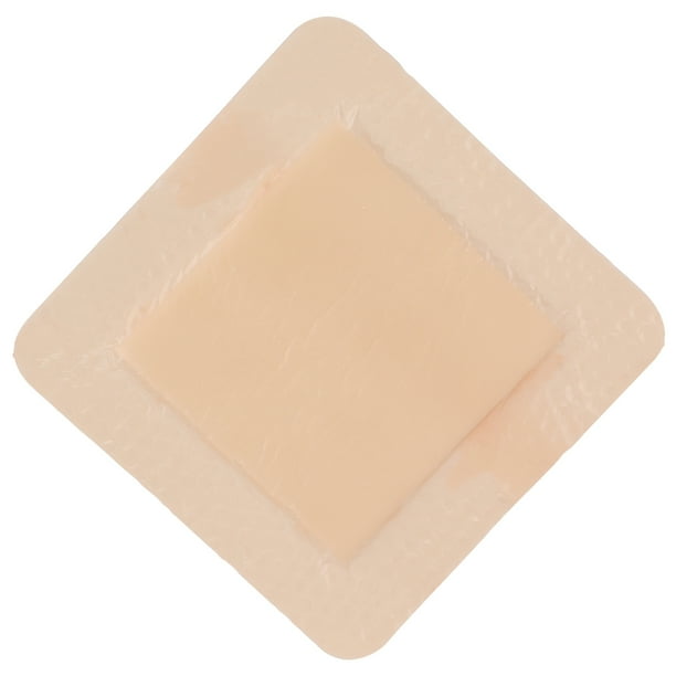 Silicone Foam Dressing with Gentle Border, 4in Adhesive Waterproof and