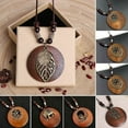 thumbnail image 2 of Retro Boho Ethnic Long Pendant Sweater Necklace Wood Beads Women Jewelry Gift, 2 of 7