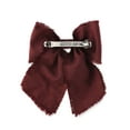 thumbnail image 3 of No Boundaries Charm Embellished Bow Barrette, Burgundy, 3 of 3