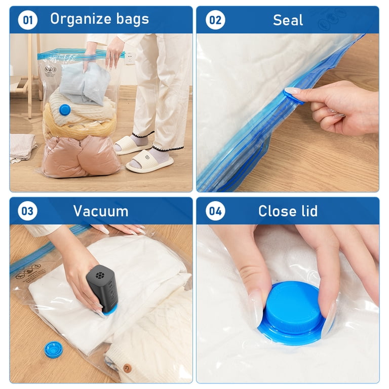 Winday 4-Pack Vacuum Storage Bags with Electric Air Pump photo 6