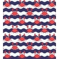 thumbnail image 3 of Crabs Duvet Cover Set, Nautical Maritime Theme Crabs on Striped Background Illustration Print, Decorative 3 Piece Bedding Set with 2 Pillow Shams, King Size, Red Blue, by Ambesonne, 3 of 3