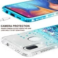 thumbnail image 5 of Liquid Glitter Case for Galaxy Note 10 Plus Cover w/ Screen Protector Shock Proof Bling Waterfall Diamond for Girls Women Cases for Galaxy Note 10 Plus Case - Clear/Teal, 5 of 5