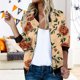 thumbnail image 1 of Puntoco Abrigo Casual De Mujer Temperamento Moda Cuello Alto Con Bolsillo Cremallera Chaqueta Estampada Manga Larga Abrigo Casual Liquidación Puntoco Puntoco-1, 1 of 4
