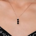 thumbnail image 3 of Gem Stone King 1.69 Ct Round Black Diamond and Diamond 18K Rose Gold Plated Silver Pendant, 3 of 6