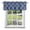 Blue, variant on Gray Slate Diamonds Window Valance for Kitchen, Abstract Vintage Minimalist Geometric Grid Rod Pocket Short Curtains for Small Windows, Light Filtering Decorative Valances, 42 x 12 Inches