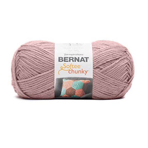 Bernat Yarn Softee Chunky Yarn, Big Ball, 14 Oz, Gauge 6 Super Bulky, Gray Rose