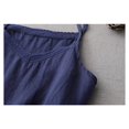 thumbnail image 5 of Yubnlvae Navy Women's 2025 Large Size Loose Cotton Linen Lace Splicing Base Suspender Vest Top Vest Suspender Strap, Xl, 5 of 6