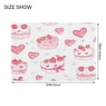 thumbnail image 2 of 2 Piece Soft Bathroom Rug Set Cute Pink Cake Pattern Bath Mat and U-Shaped Toilet Contour Rug (16"x24"+20"x24"), 2 of 7
