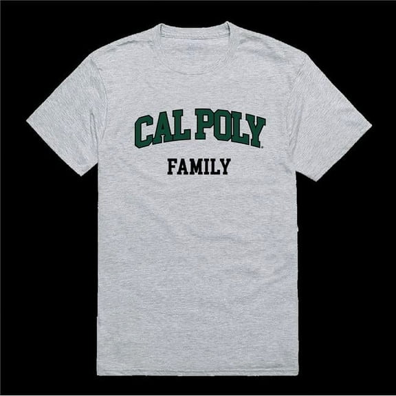 W Republic 571-167-HGY-03 California Polytechnic State University San Luis Obispo Mustangs Family T-Shirt, Heather Grey - Large