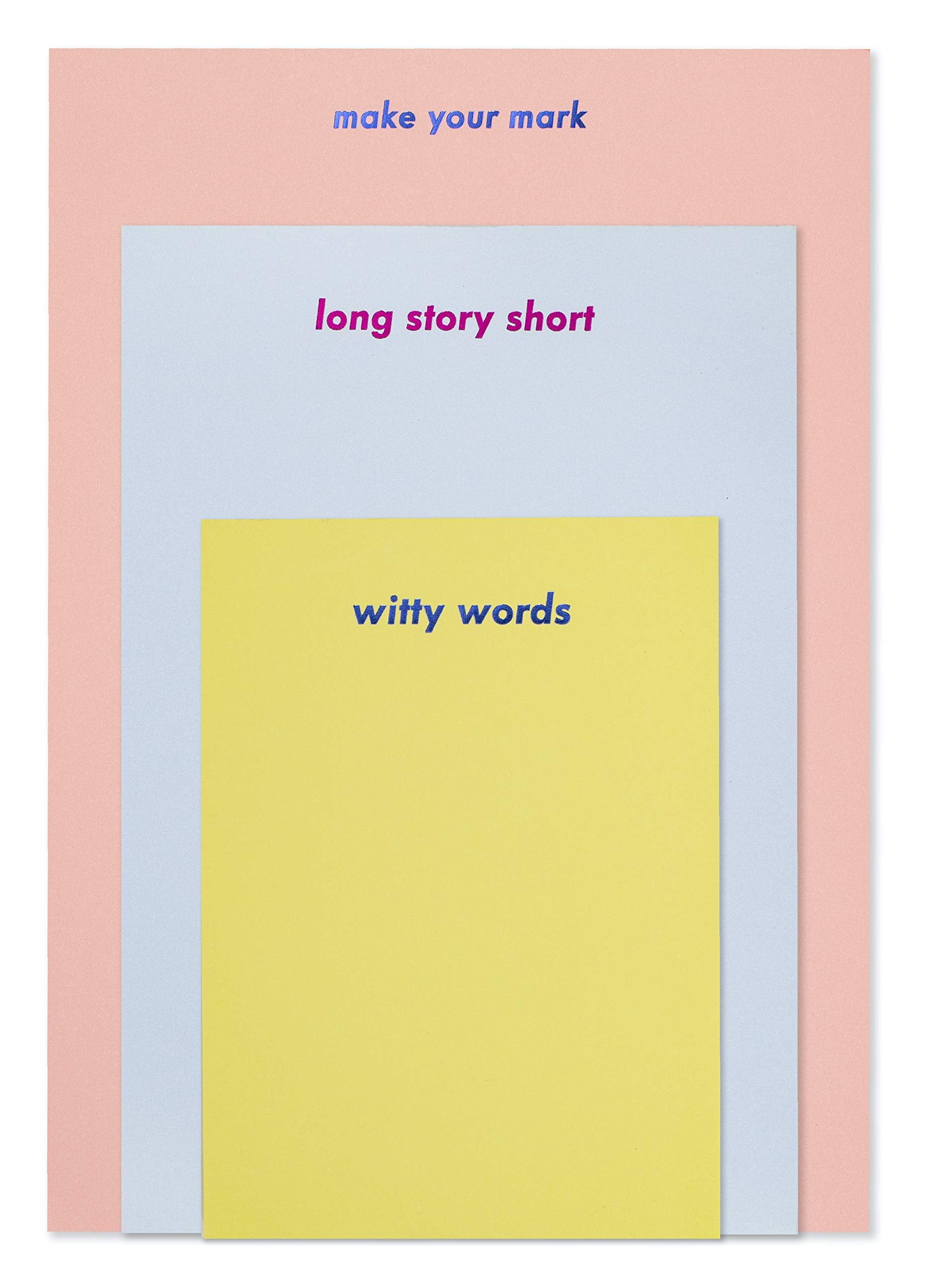 Kate Spade New York Stacked Notepad Set of 3, Cute Notepads