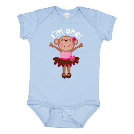 

Inktastic Monkey 1st Birthday 1 Year Old Girl Gift Baby Girl Bodysuit