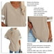 thumbnail image 3 of Camiseta de media manga NikouMX para mujer cuello en V suelta S M L XL 2XL, 3 of 4