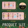 thumbnail image 3 of Nutcrackers Merry Christmas Kitchen Rugs Set of 2, Pink Nutcracker Christmas Decor, Merry Xmas Rug Winter Mats, Xmas Decorations for Home, Low-Profile Kitchen Floor Mat (Pink, 17"x47"+17"x30"), 3 of 6