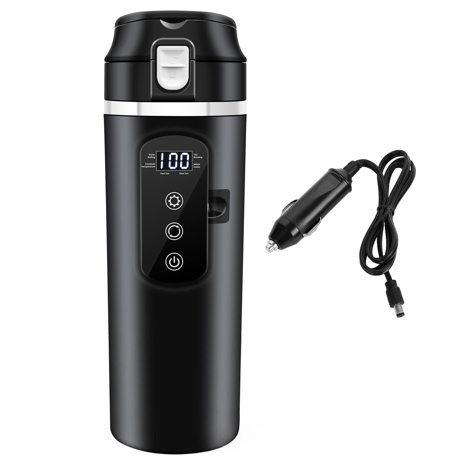 Tongina 12V 24V Car Kettle Boiler,Car Kettle,Water Boiler Stainless Steel Hot Water Kettle,Electric Heat Water Cup for School,Outdoor