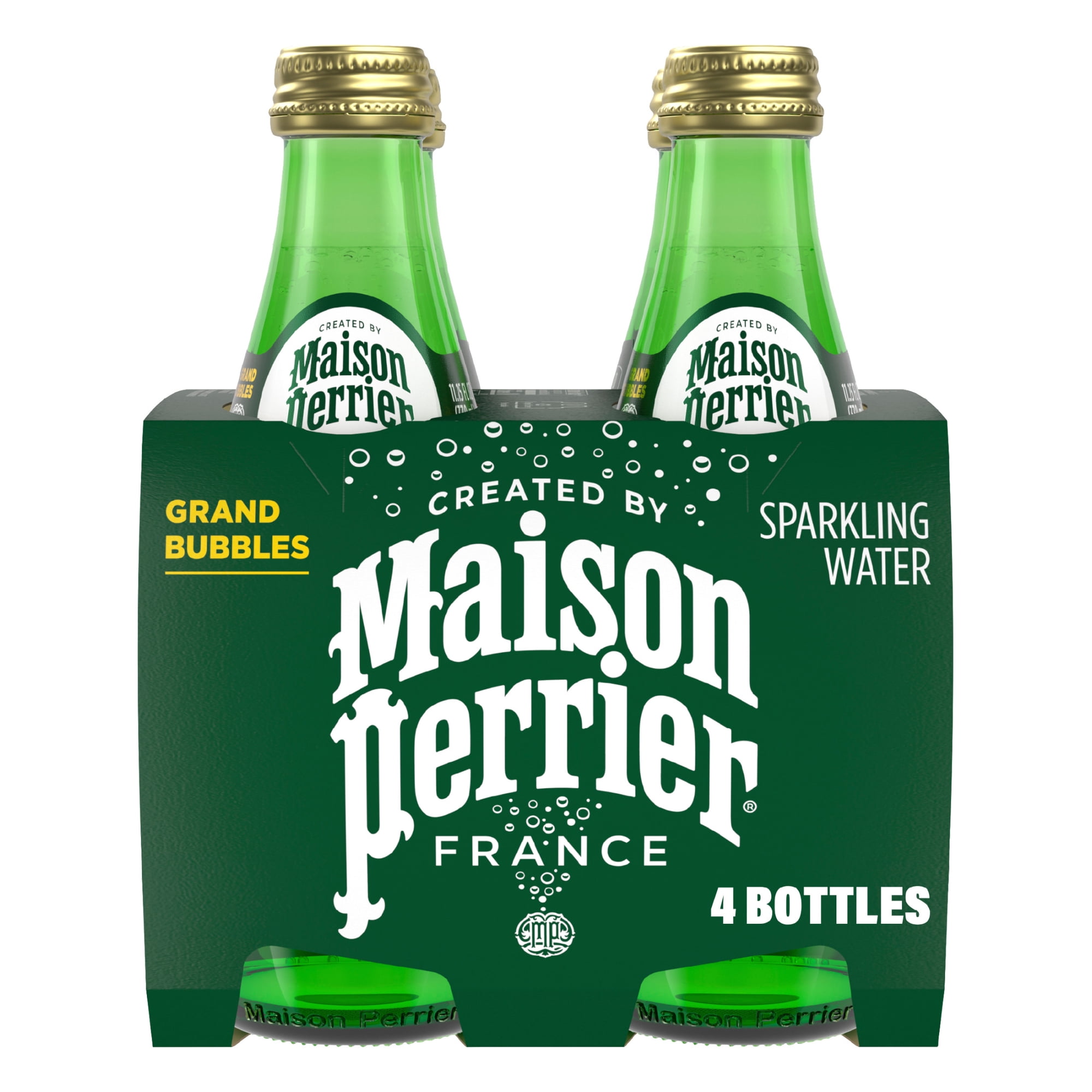 Maison Perrier Ultimate Unflavored Sparkling Water 4 Pack 11.15 fl oz Glass Bottles 44.636 fl oz