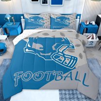 jejeloiu Football Game Gaming Twin Comforter Sets,American Rugby Lovers Bedding Set For Adults Reversible 2-Piece