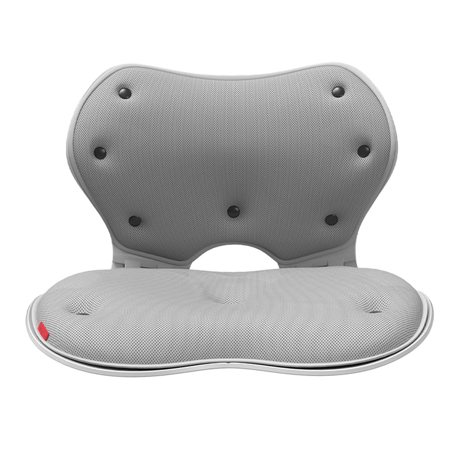 lionlar Foldable Lumbar Support Chair Cushion Posture Corrector Japanese for Long Sitting gray