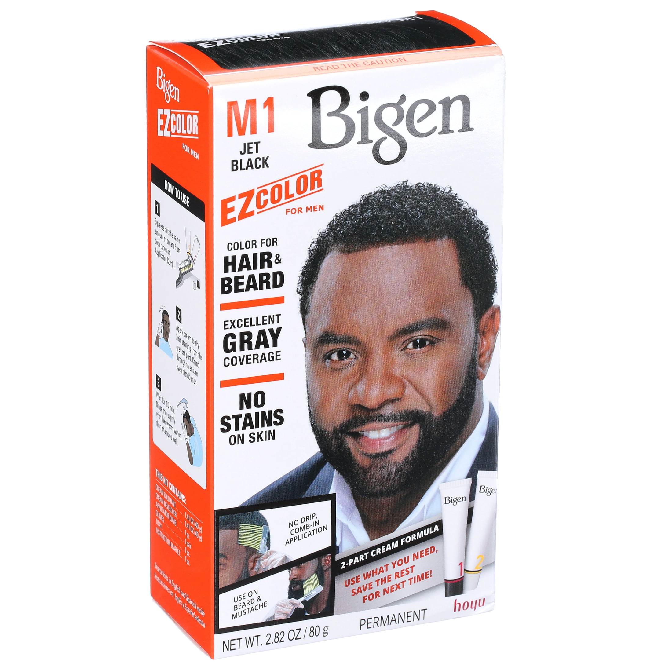 Bigen EZ Color for Men, Jet Black, M1, Permanent Hair Color