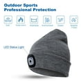thumbnail image 2 of Sombrero de faro LED recargable unisex, gorro de punto cálido para seguridad de invierno, regalos para hombres, mujeres, papá MFZFUKR CPB-ZRF353-2, 2 of 6