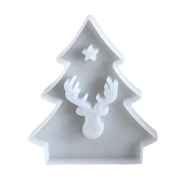 EZLIFE Moldes de silicona, portavelas, portavelas de árbol de Navidad, moldes para velas < J9I4