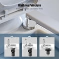 thumbnail image 2 of Upgrade Toilet Seat Fixings Quick Release, 2-Pack Universal Toilet Seat Hinges, 2 of 5