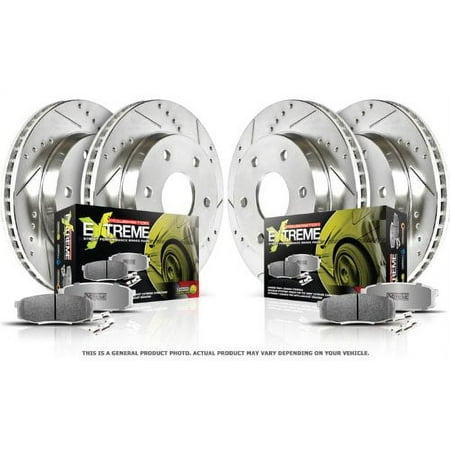 Power Stop Front & Rear Z26 Street Warrior Brake Kit K4080-26 Fits 2018 Mitsubishi Outlander Sport