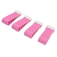thumbnail image 3 of Topes de cuña para puerta, accesorios de puerta apilables, no perforados, de goma, color rosa, para sala de estar y baño, 4 Uds., 3 of 8