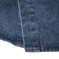 thumbnail image 4 of Kakii Mens Denim Shirt Long Sleeve Slim Fit Jean Shirt for Men Button Down Causal Striped Denim Shirts, 4 of 9