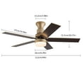 thumbnail image 2 of 44 inch LED Ceiling Fan Remote Chandelier Lamp Fanlight 5 Retractable Blades, 2 of 29